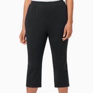 CATHERINES  WOMEN PLUS SIZE 2X PETITE SUPREMA CAPRI PANTS BLACK…